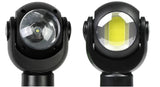 LED flashlight + rotary head + COB alu