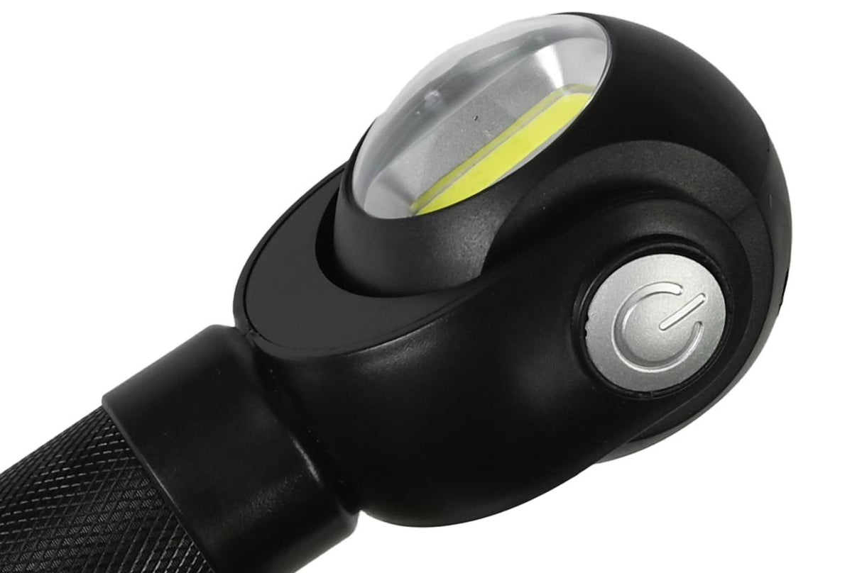 LED flashlight + rotary head + COB alu