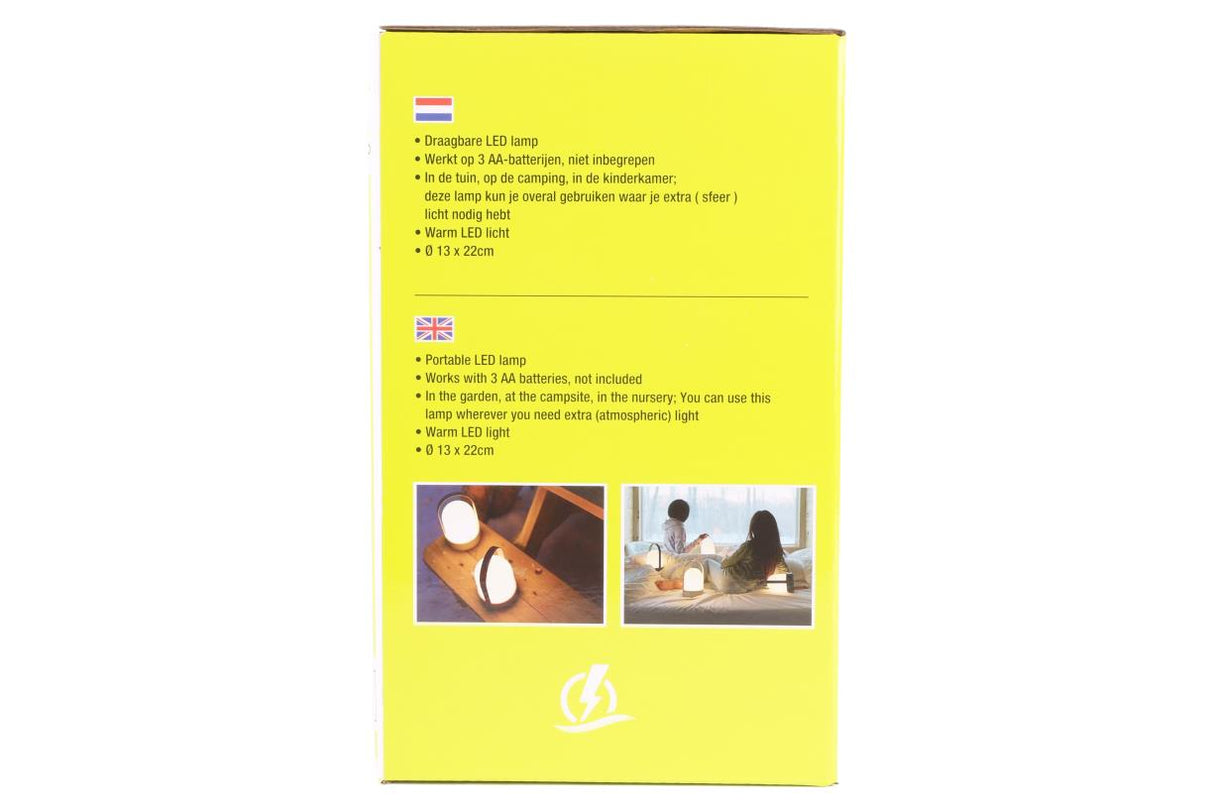 Draagbare LED lamp ø13 x 22 cm