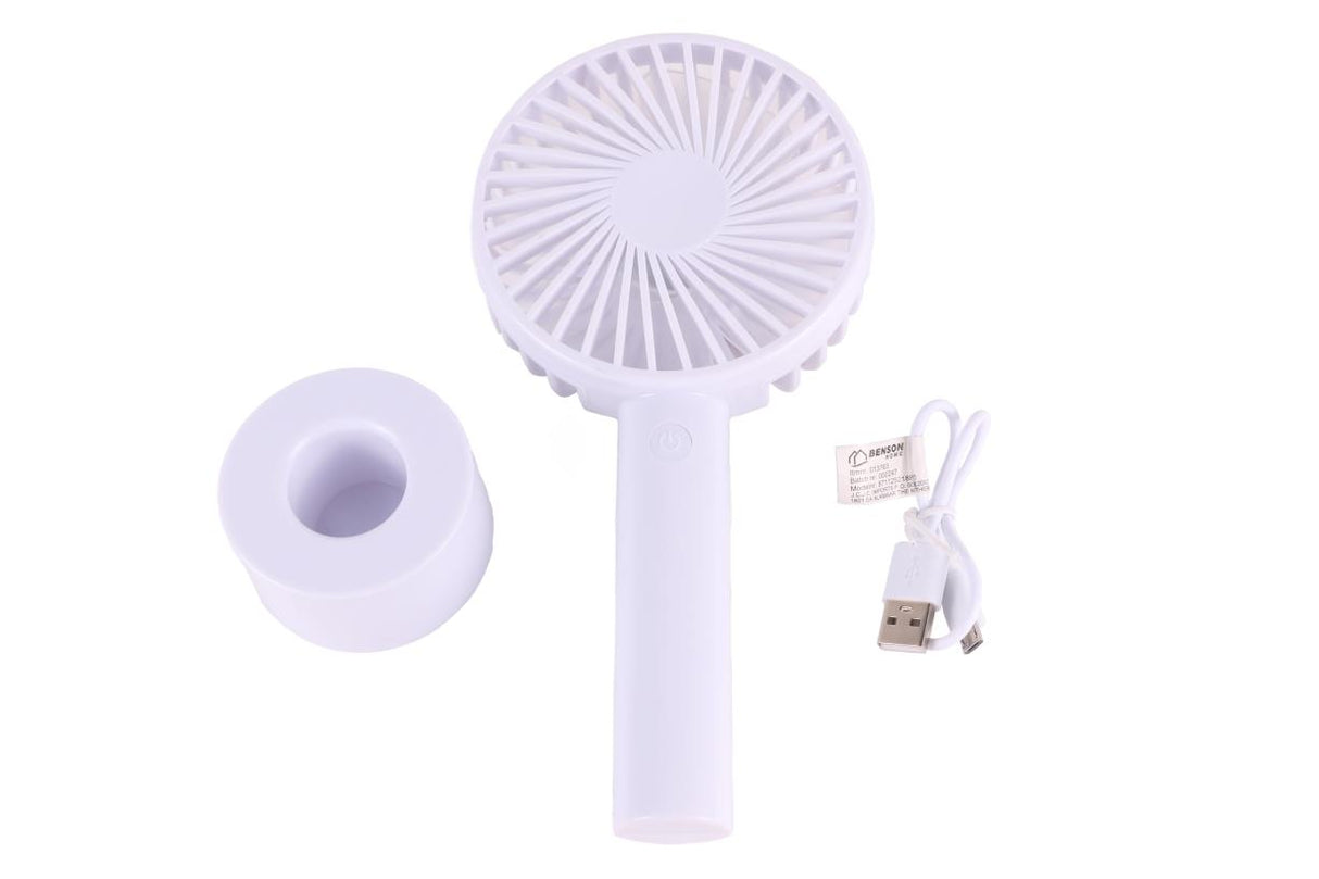 Ventilator hand + houder oplaadbaar