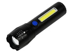 Torch tactical LED + COB rechargeable 116 mm
