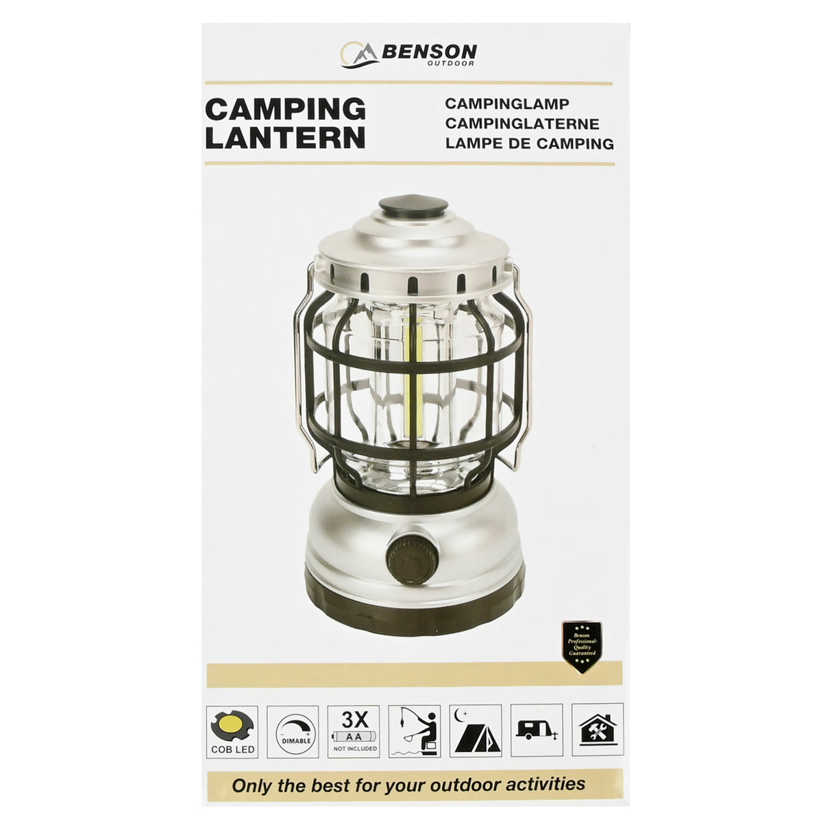 Campinglamp dimbaar ø102 x 180 mm mix