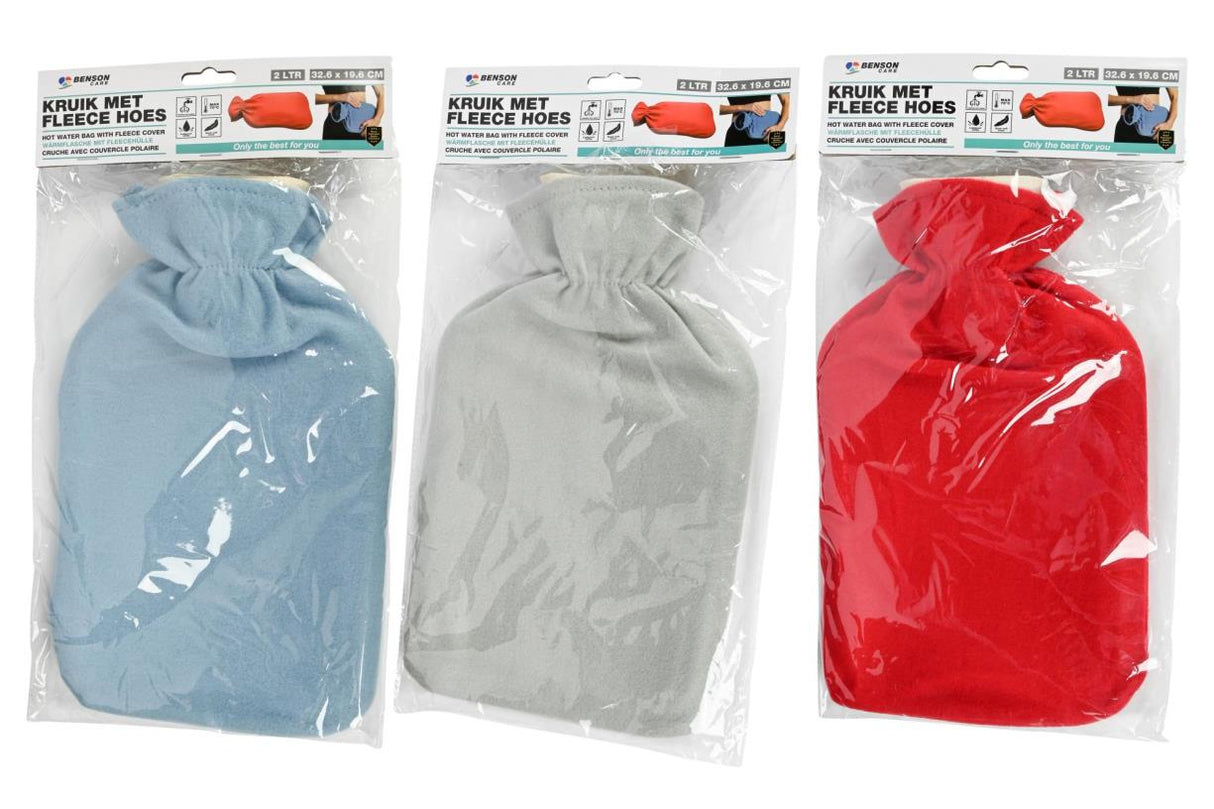 Hot water bag with fleece cover 2 ltr