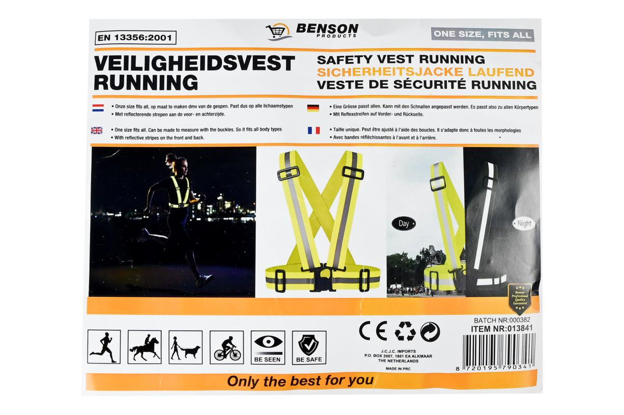 Veste de sécurité running jaune