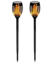 Garden light solar torch 74 cm flame effect 2 pcs