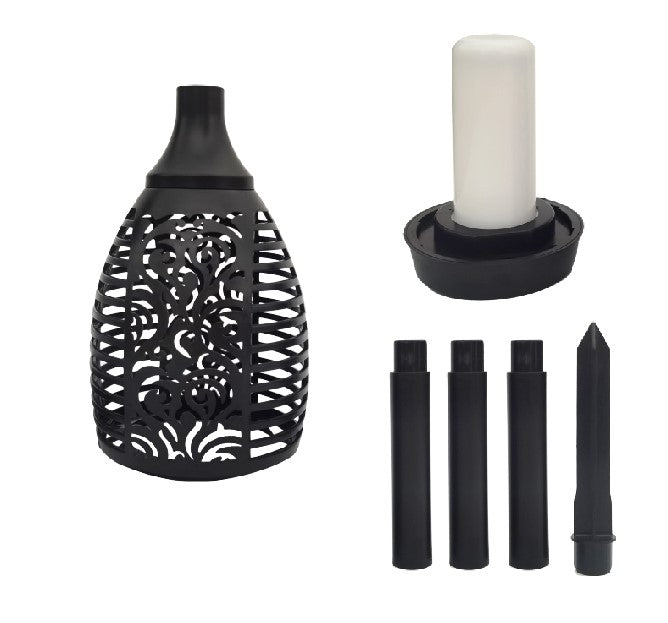 Garden light solar torch 74 cm flame effect 2 pcs