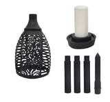 Garden light solar torch 74 cm flame effect 2 pcs
