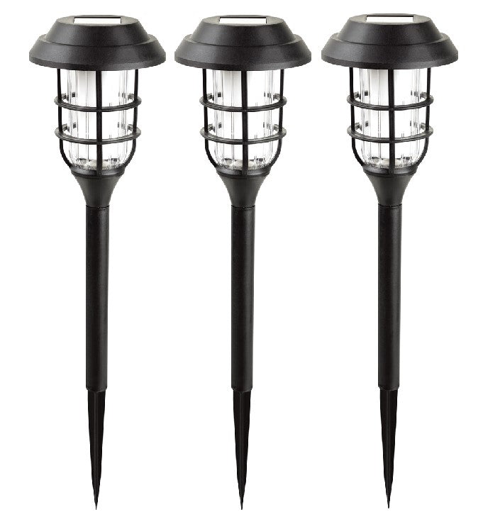Gartenlampe Solar Fackel 43 cm Flame Effect 3-tlg