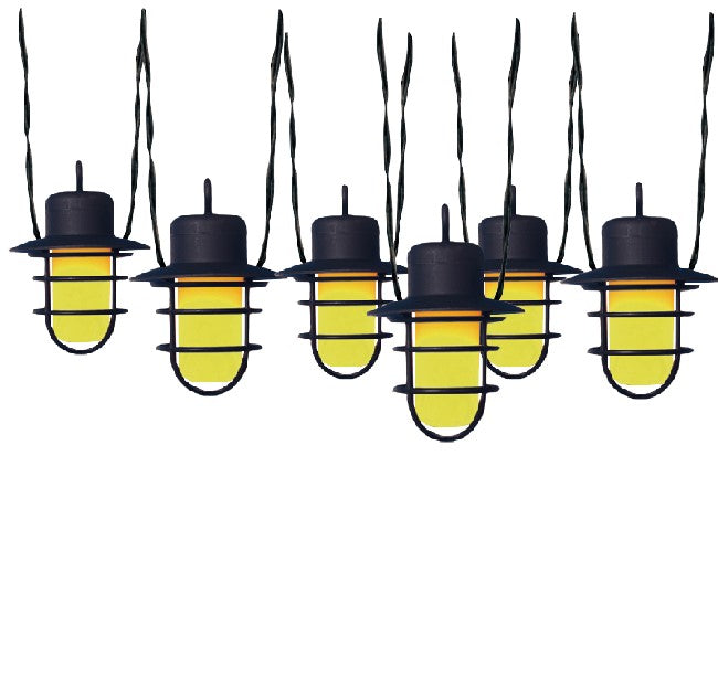 Cordon de lumière 6 pcs 2 m solaire flame effect