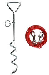 Aanlegspiraal met kabel 6 mtr honden/katten