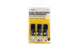 Hook adhesive removable 3 pcs 5 x 2 cm black