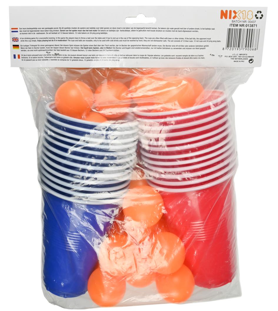 Drinking game beer pong set 48 pcs