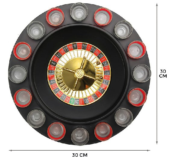 Drinking game shot glass roulette