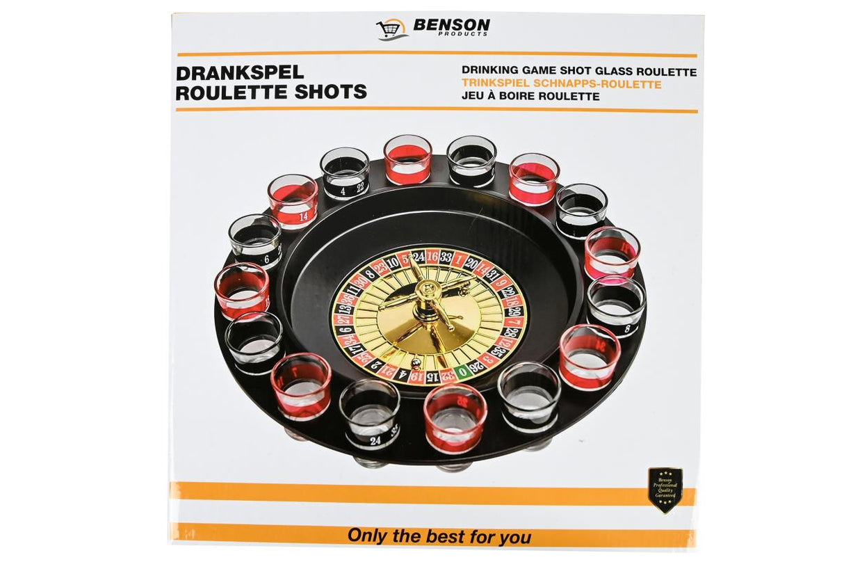 Drinking game shot glass roulette