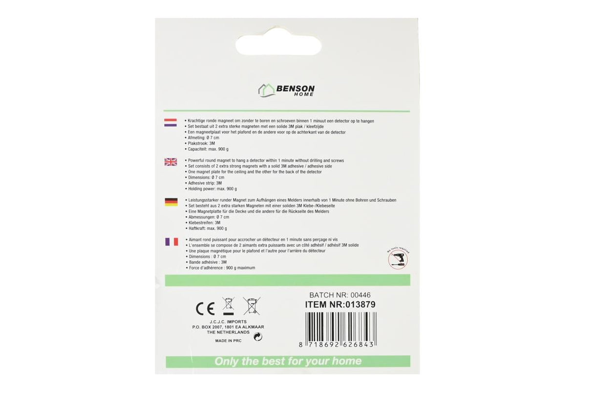 Magneet montageset voor detectoren