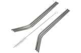 Straws SS bend 6 pcs + cleaning brush