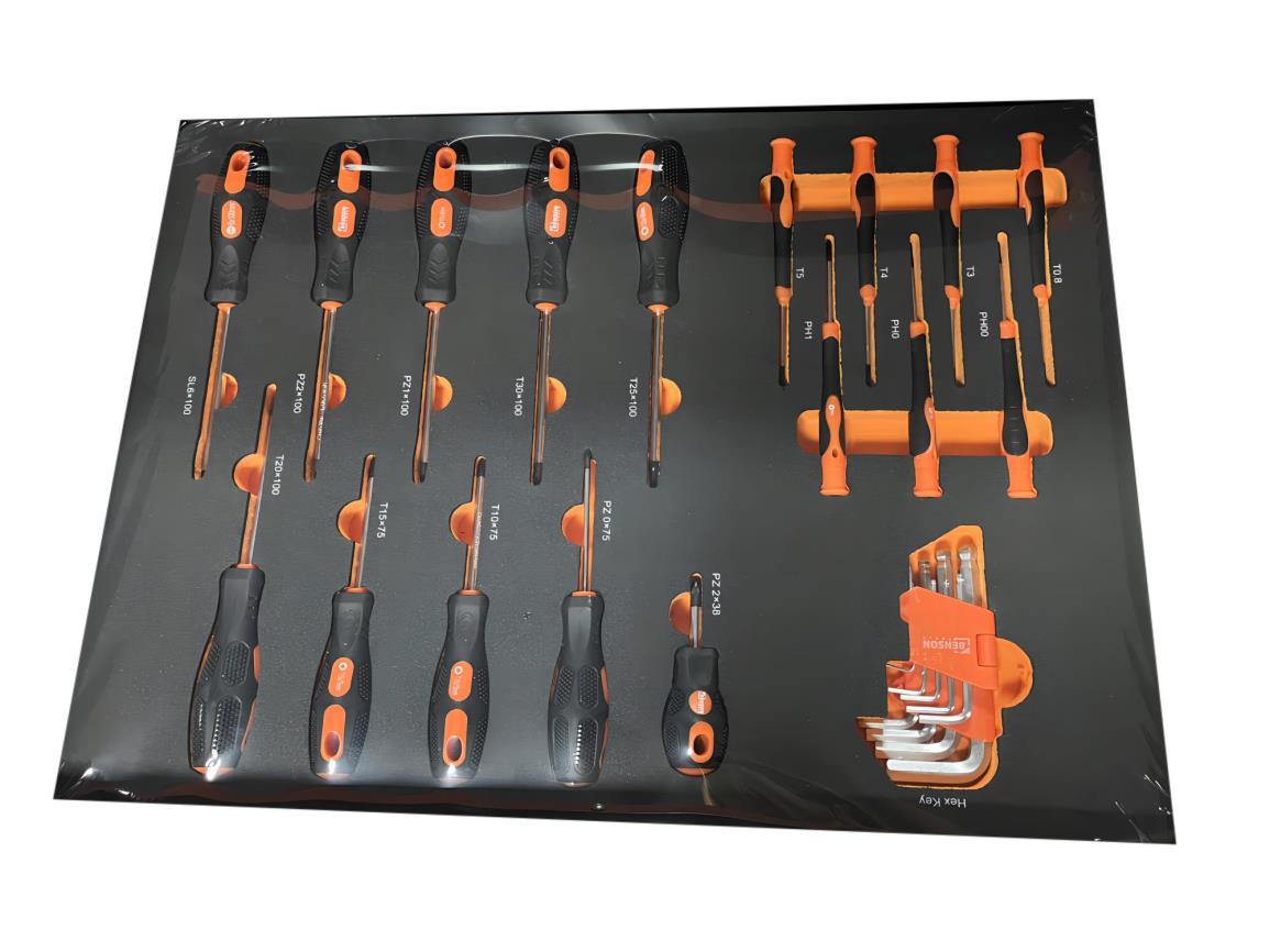 Tool trolley disassemble 3 drawers 73 pcs