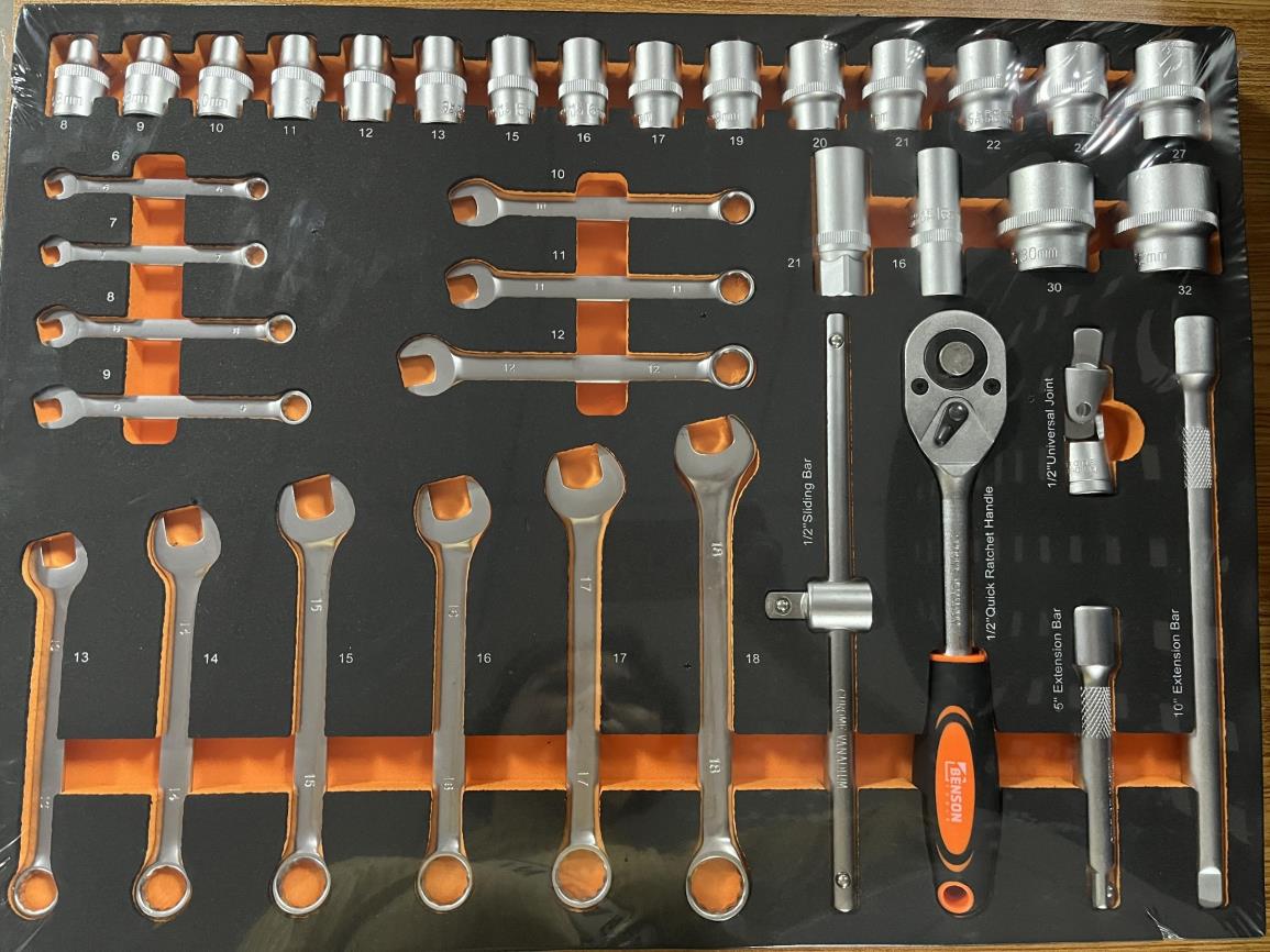 Tool trolley disassemble 3 drawers 73 pcs