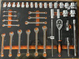 Tool trolley disassemble 3 drawers 73 pcs