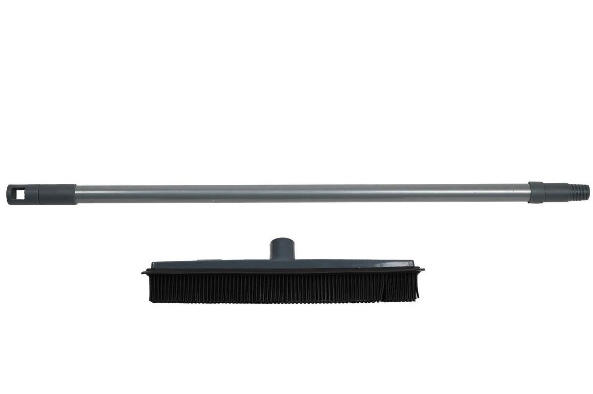 Bezem rubber met trekker + steel