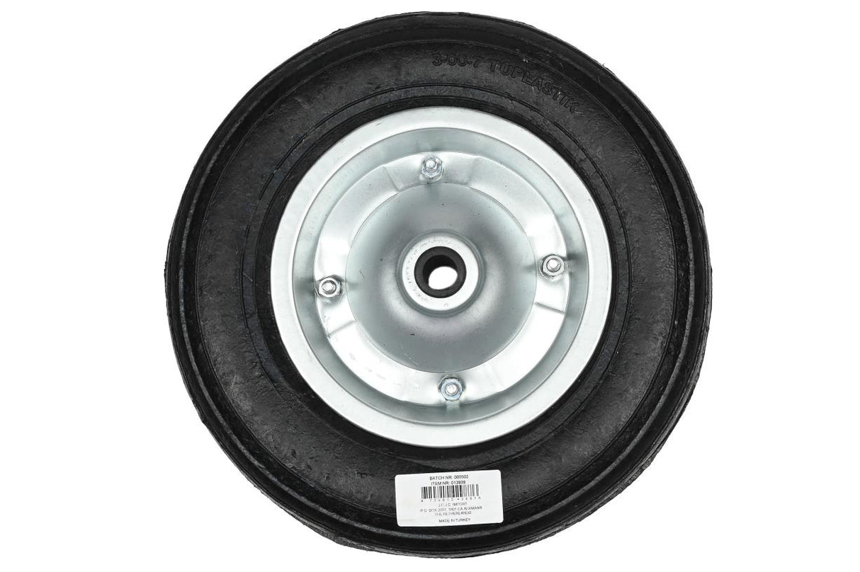 Roue + pneu pu brouette semi solide 335 x 75 mm