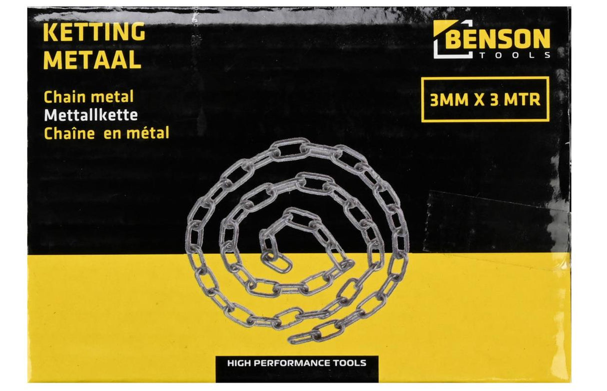 Ketting metaal 3 mm x 3 mtr