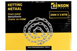 Ketting metaal 6 mm x 3 mtr