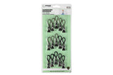 Pinces attache-torchon gris/noir 15 pcs