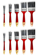 Paintbrushset synthetic 10 pcs flat