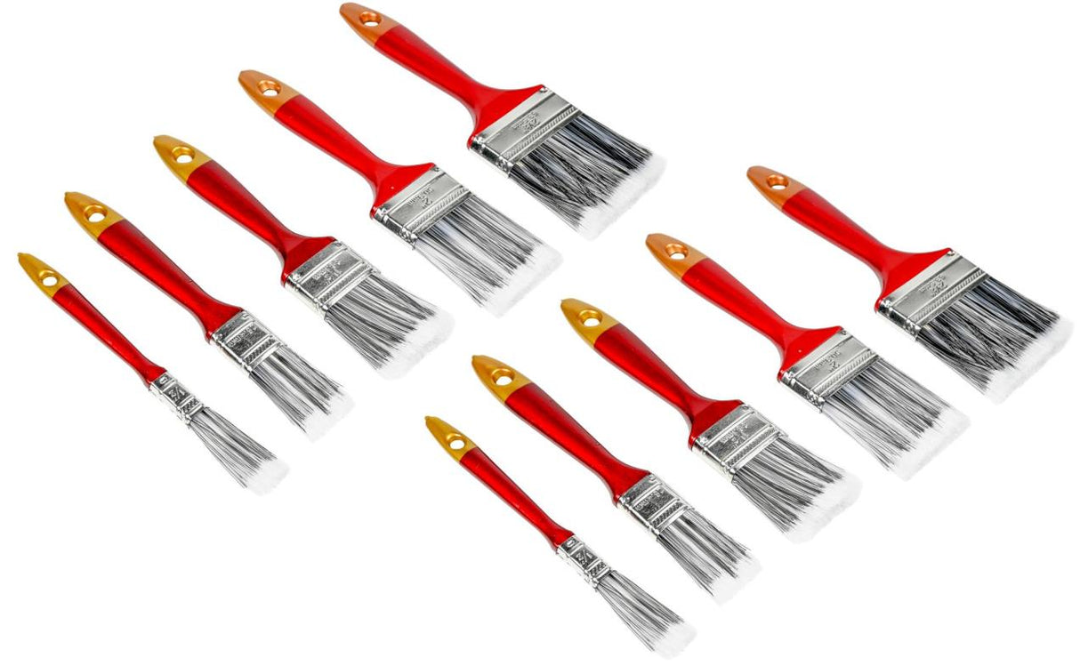 Paintbrushset synthetic 10 pcs flat
