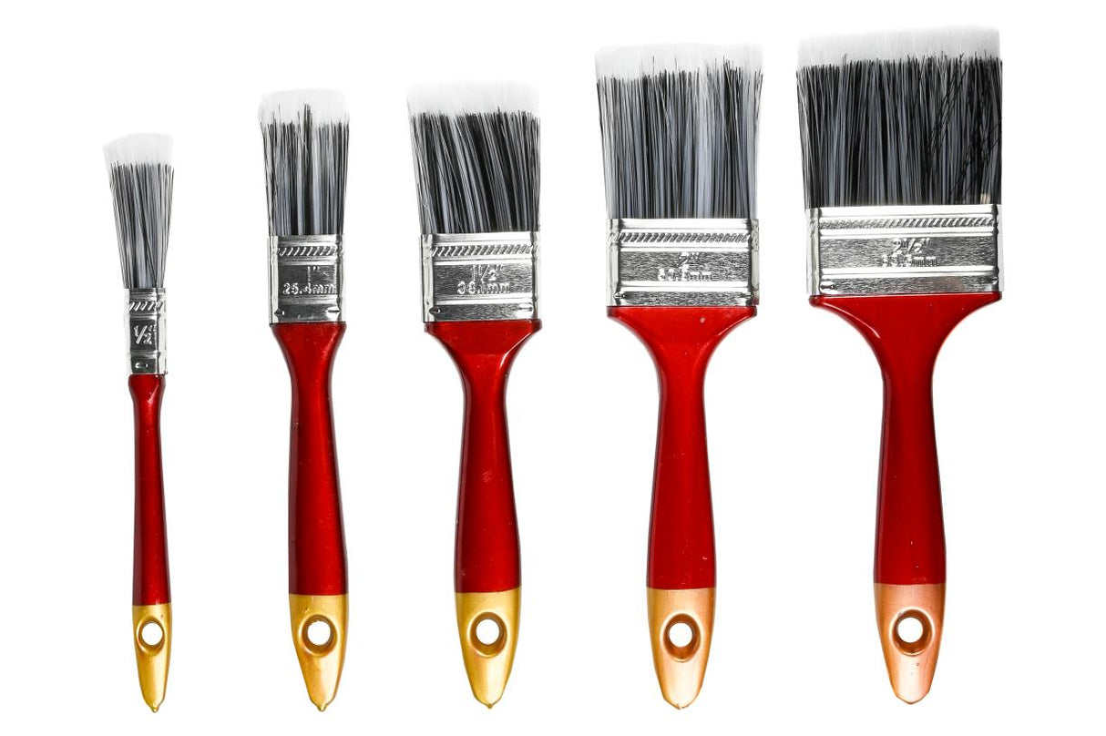 Paintbrushset synthetic 5 pcs flat