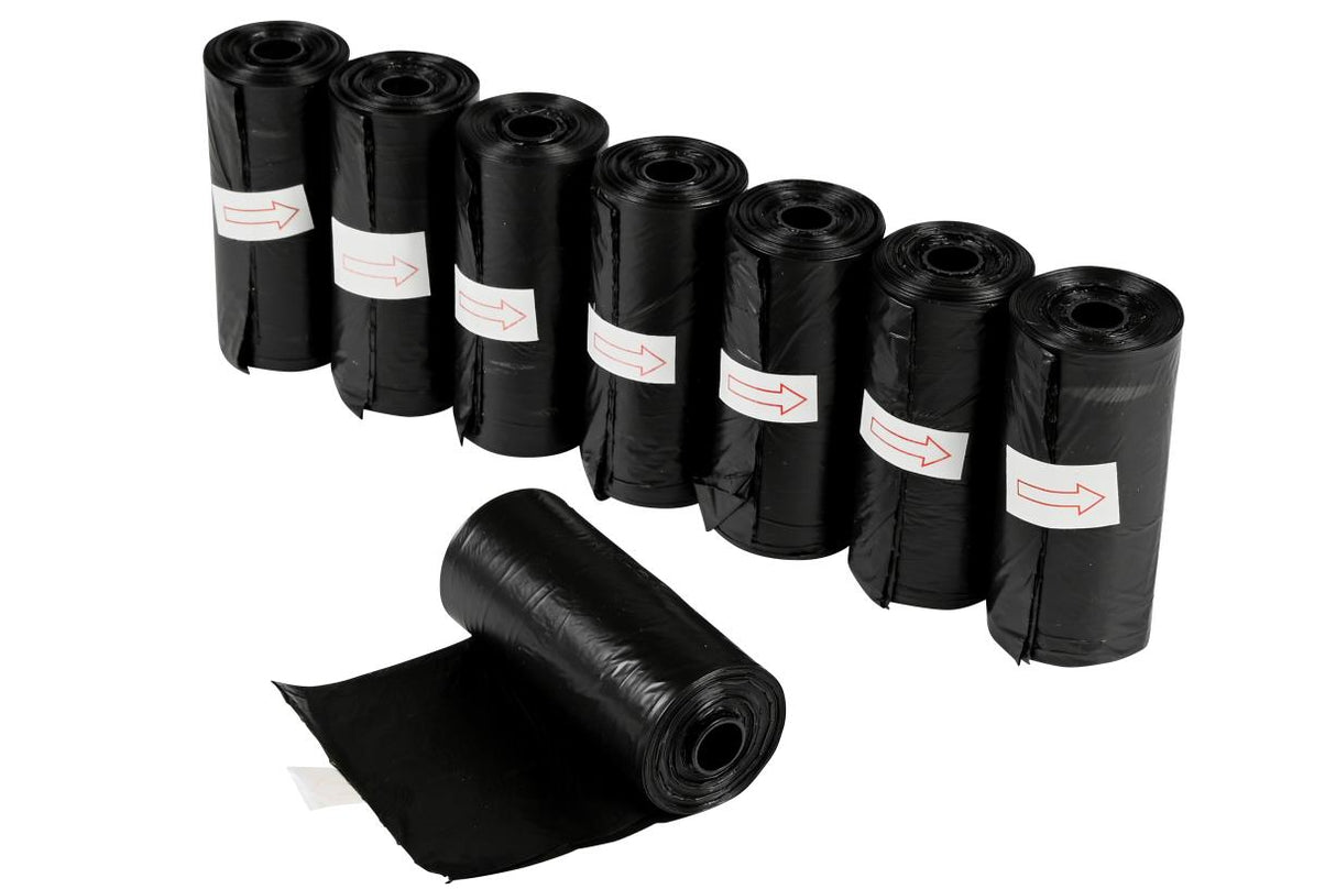 Dog poop bags 8 x 15 pcs black