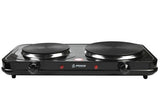Plaque de cuisson electr. double noir 1000/1500W