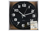 Wandklok 30 cm zwart