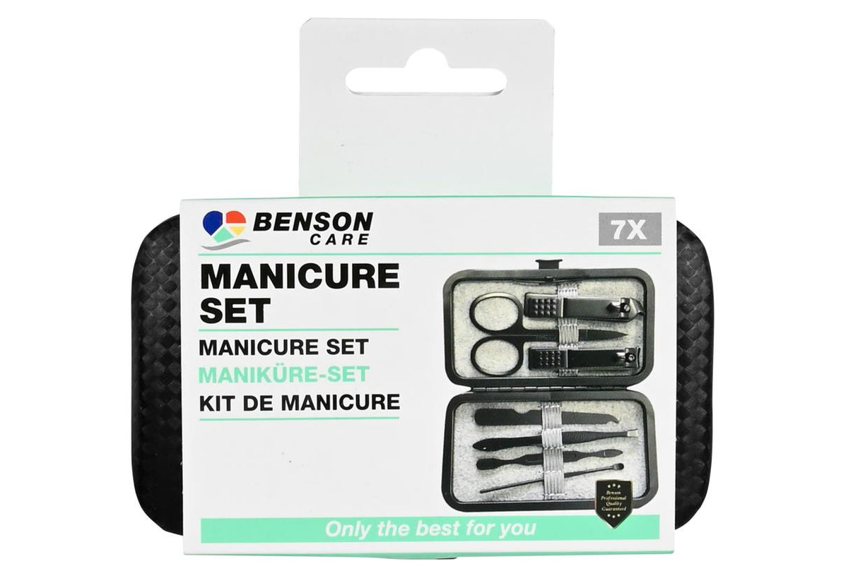 Manicure set 7 pcs black