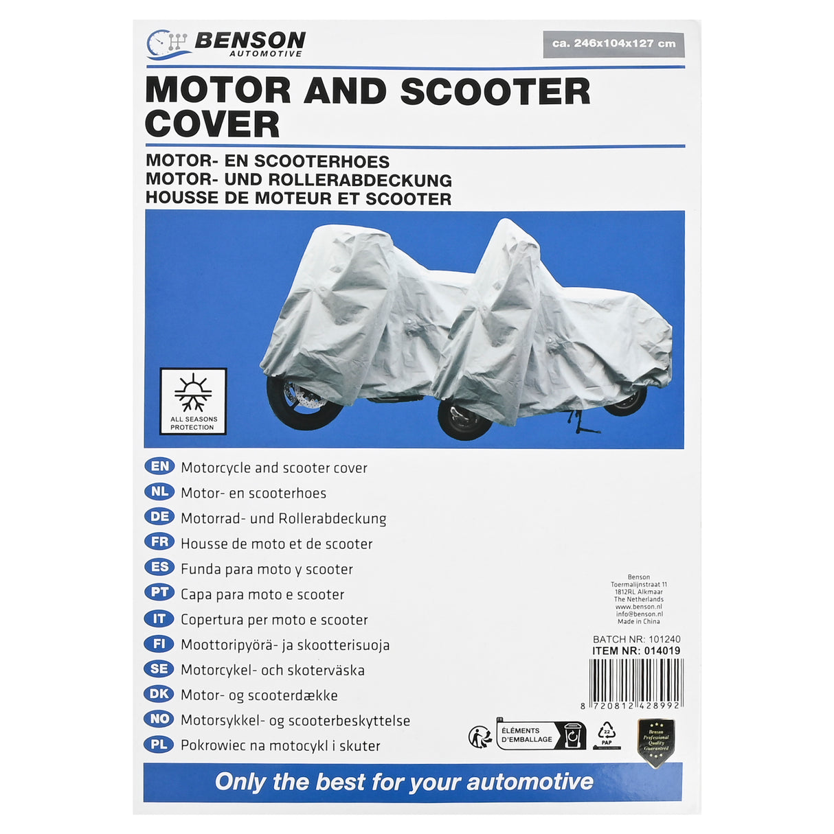 Motor- en scooterhoes
