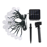 Deco lichtsnoer bolletjes solar wit 20 LED 5 mtr