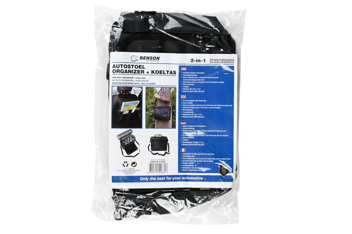 Car seat organizer + cool bag 29 x 26 x 11 cm