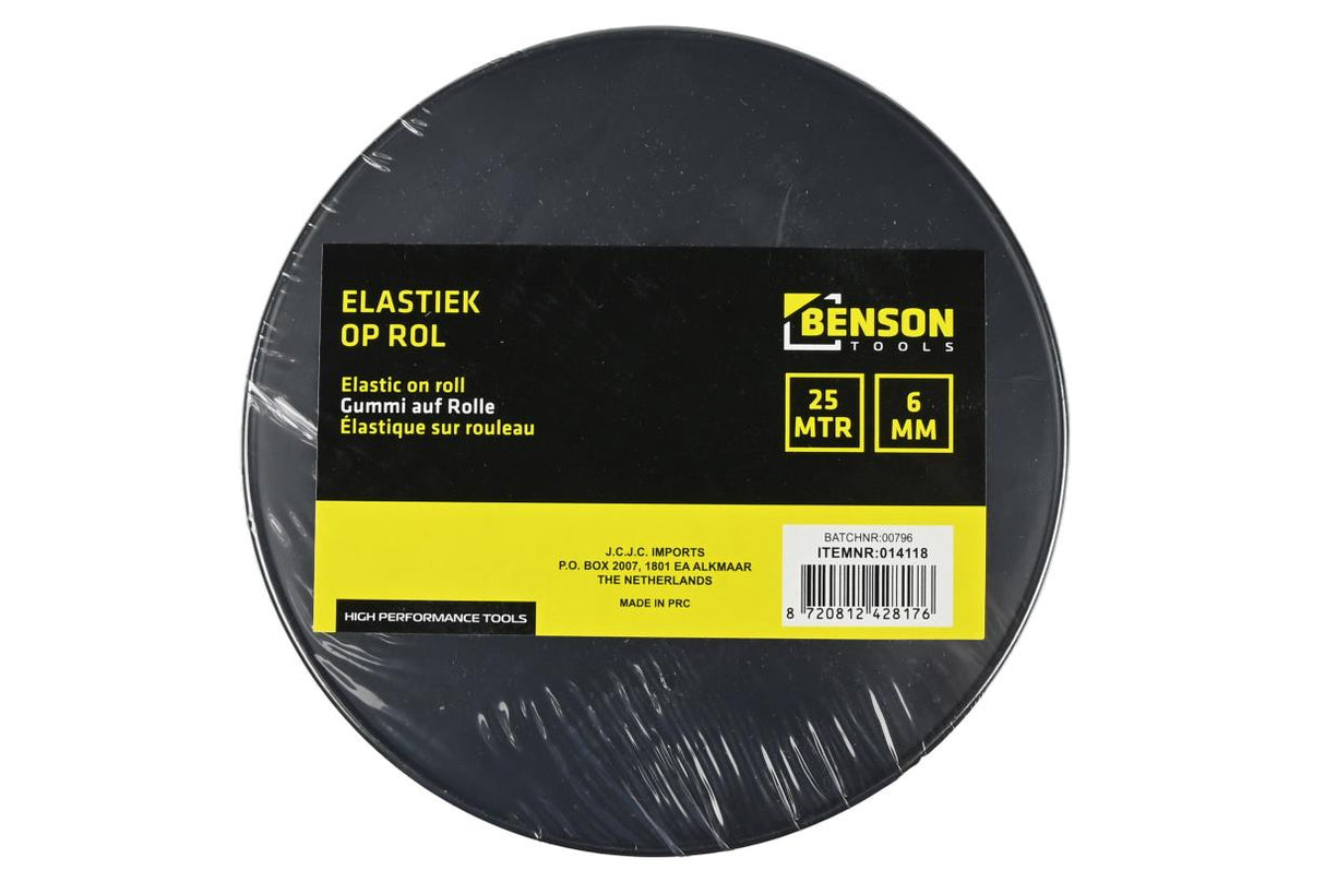 Elastic on roll 6 mm 25 m black