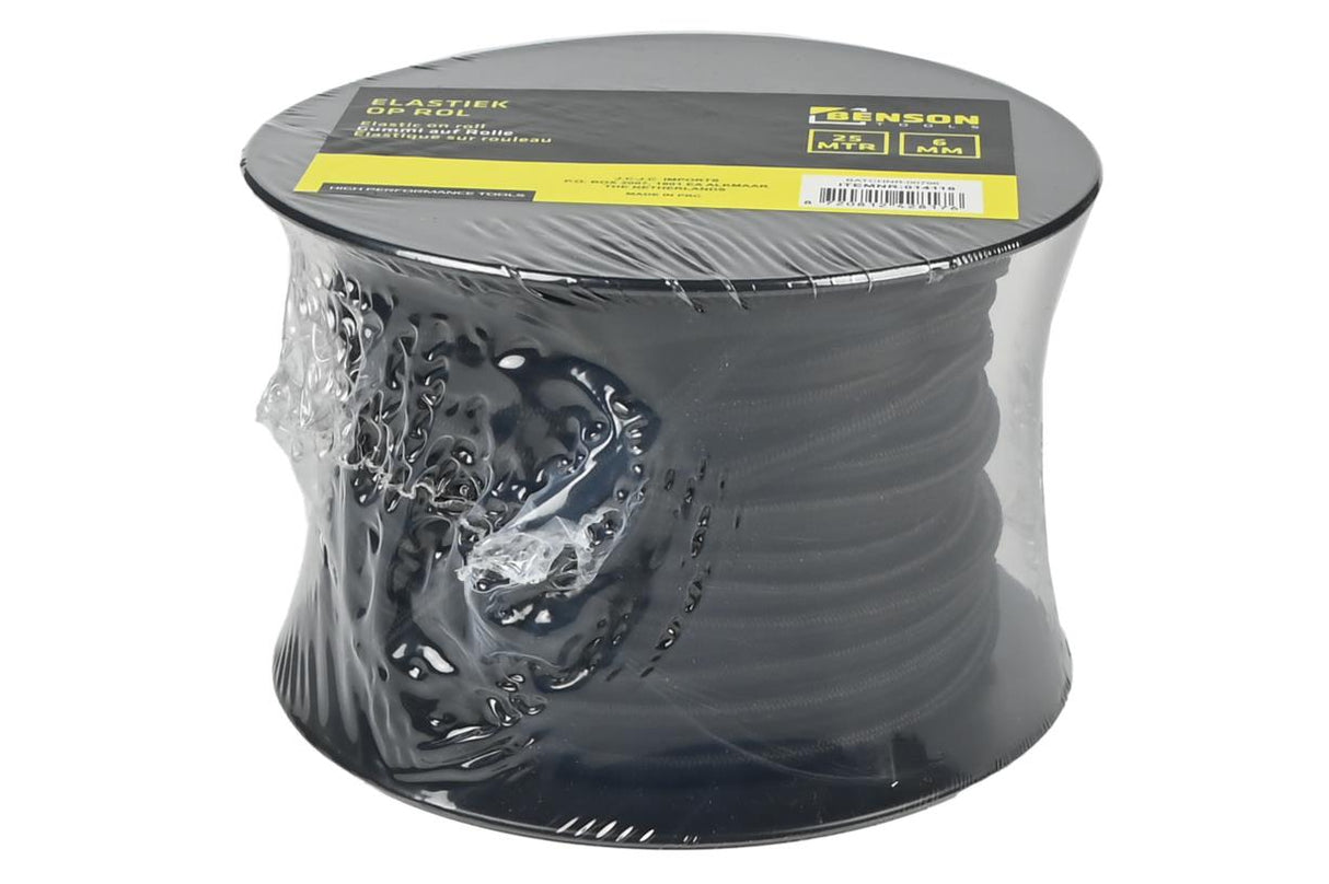 Elastic on roll 6 mm 25 m black