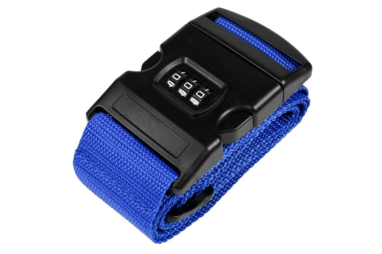 Kofferspanband + cijferslot blauw