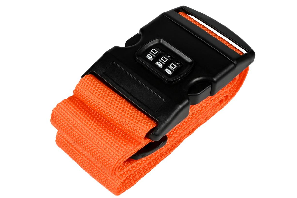 Sangle de bagagerie + verrou à combinaison orange