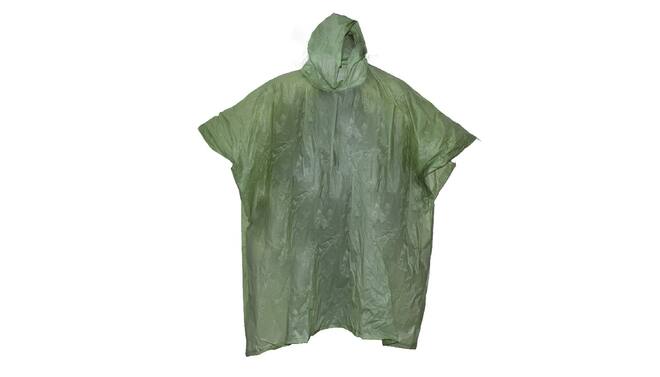 Poncho wiederverwendbar grün