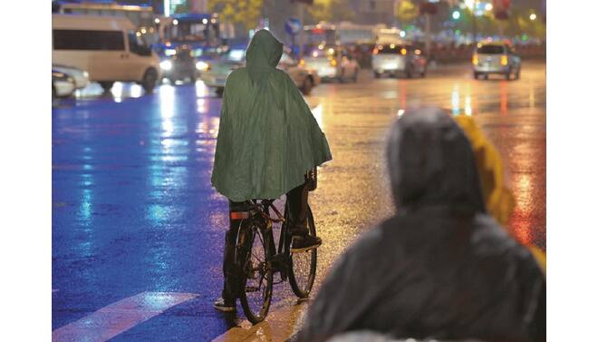 Poncho herbruikbaar groen