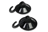 Suction pad with hook plastic ø55 mm 2 pcs black
