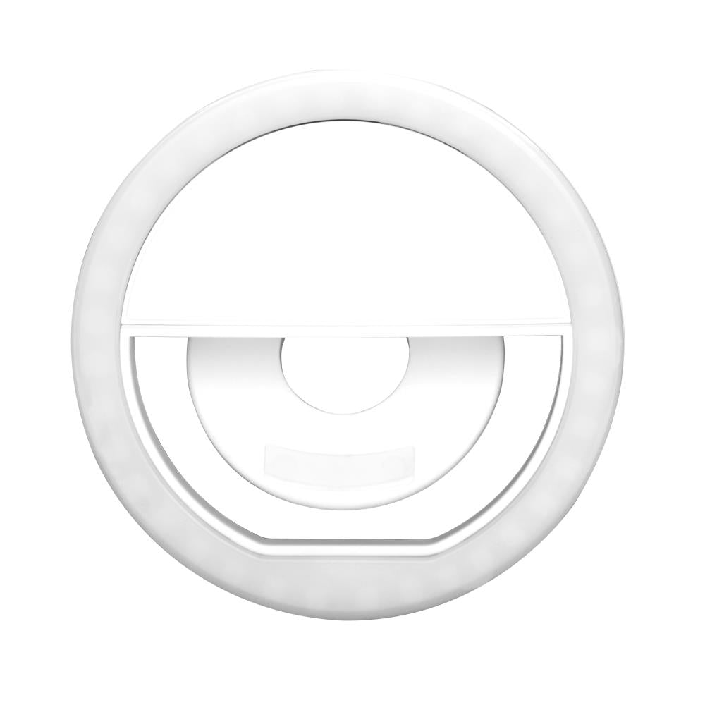 LED selfie ring light clip for telephone