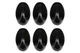 Towel hooks 6 pcs small black