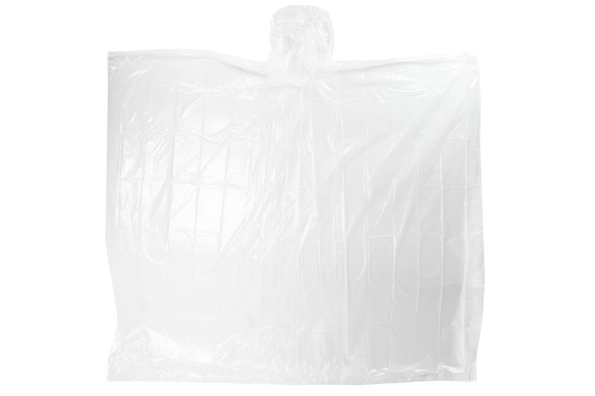 Poncho disposable transparent