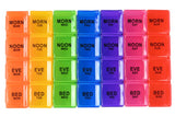 Pill box in case 7 days 4 compartsments