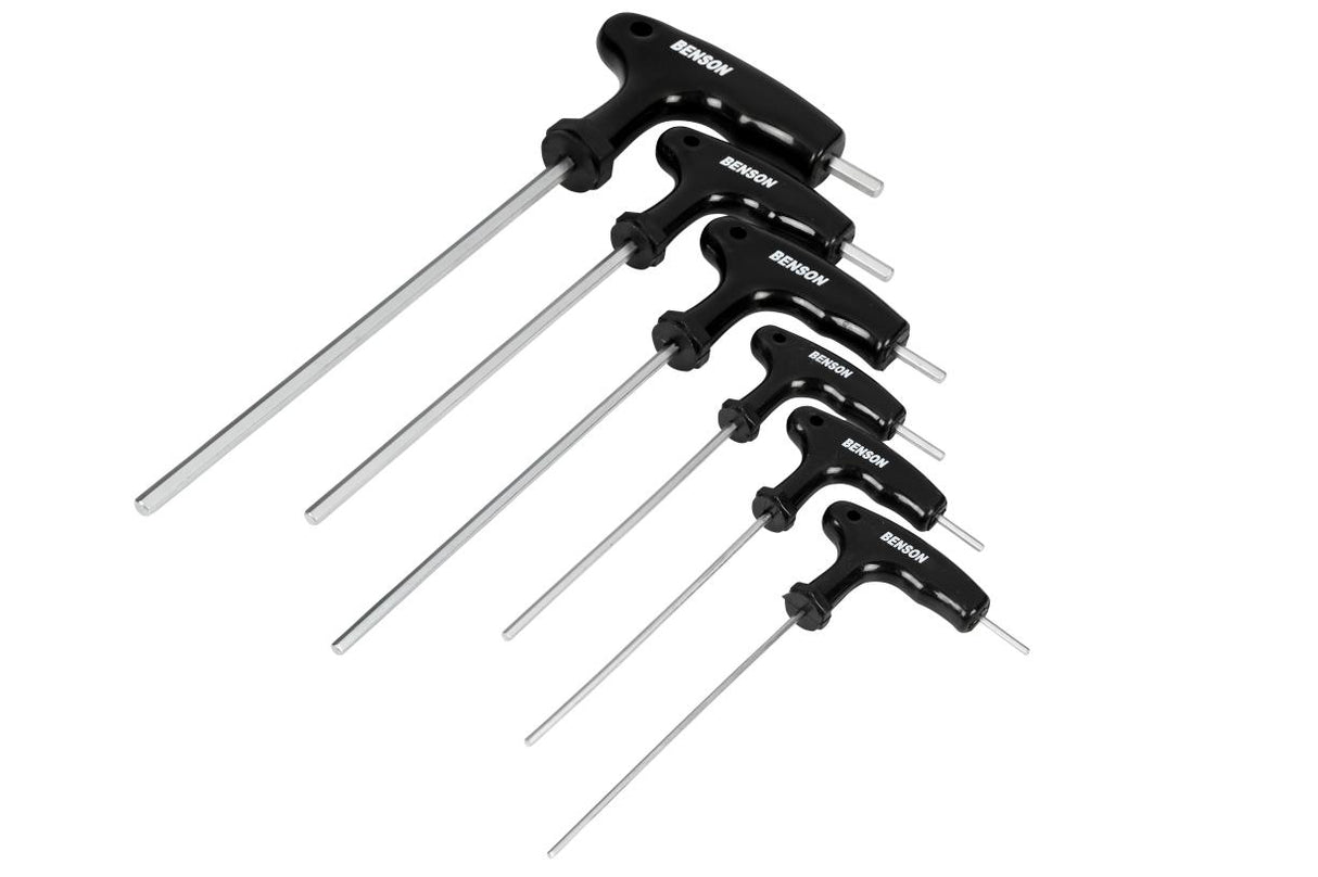 Hex key set t-handle 6 pcs
